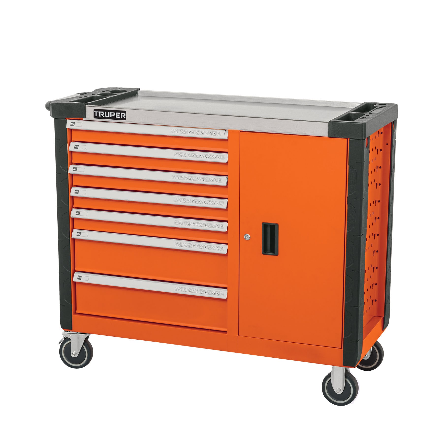 Gabinete metálico móvil, 7 cajones, capacidad 350 kg, TRUPER