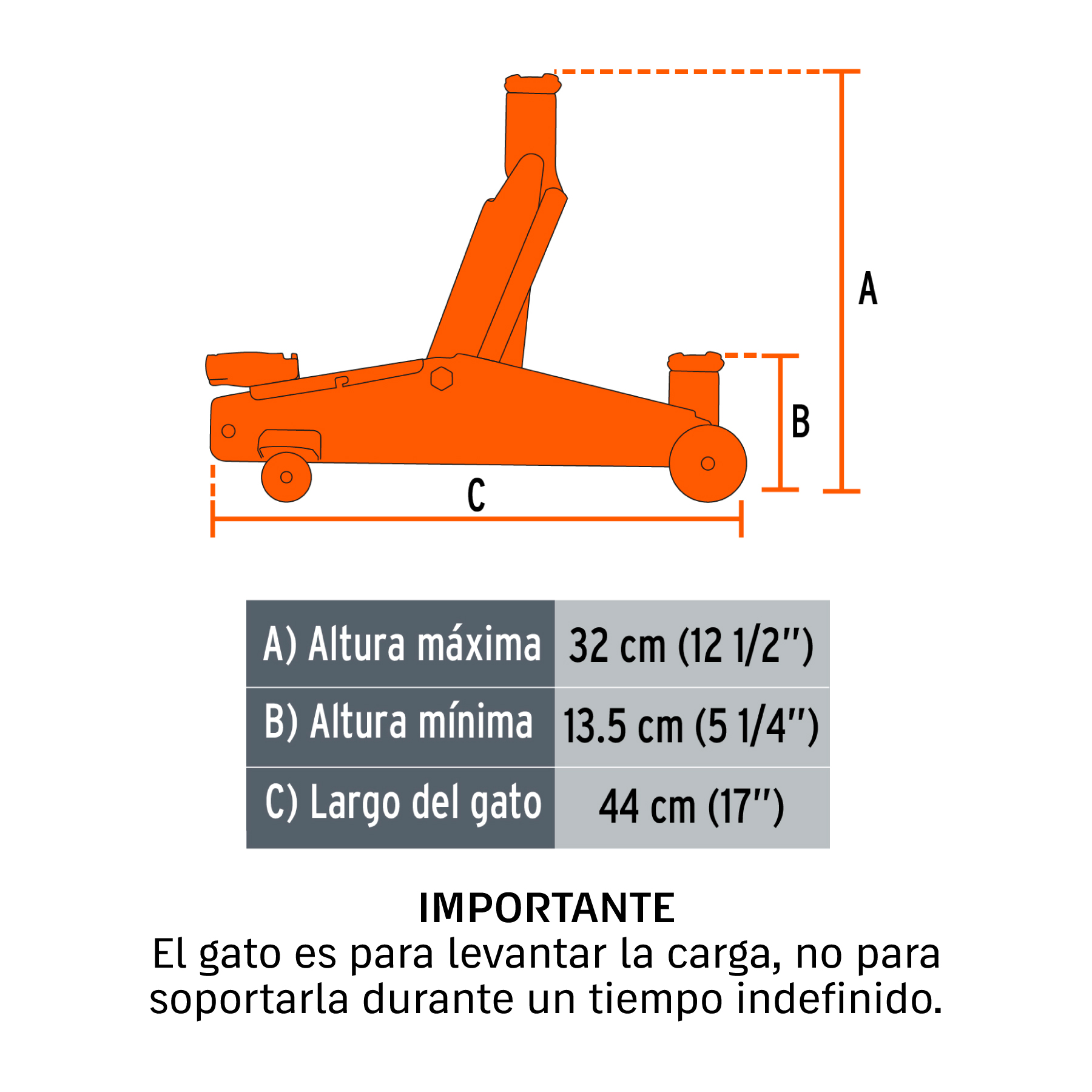 Gato hidráulico de patín, 2t, 30 movimientos, TRUPER - Imagen 2