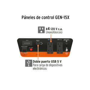 Generador portátil 1.5 kW motor a gasolina, TRUPER - Imagen 4