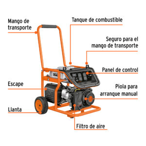 Alternative view of Generador portátil 1.5 kW motor a gasolina, TRUPER