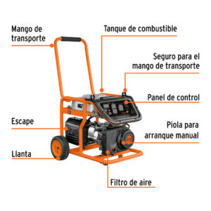 Alternative view of Generador portátil 2.5 kW motor a gasolina, TRUPER