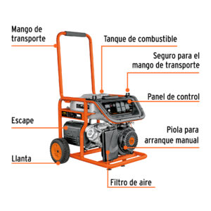 Alternative view of Generador portátil 4.5 kW motor a gasolina, TRUPER