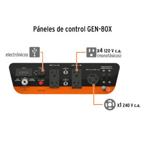 Alternative view of Generador portátil 8 kW motor a gasolina, TRUPER