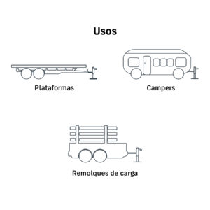 Alternative view of Gato fijo para remolque con base, 2000 lbs, TRUPER
