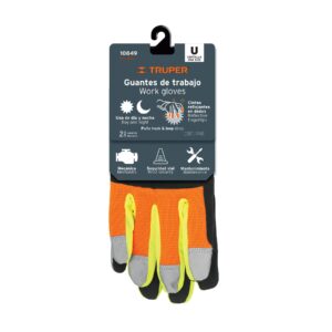Alternative view of Guantes para mecánico, alta visibilidad, unitalla, TRUPER