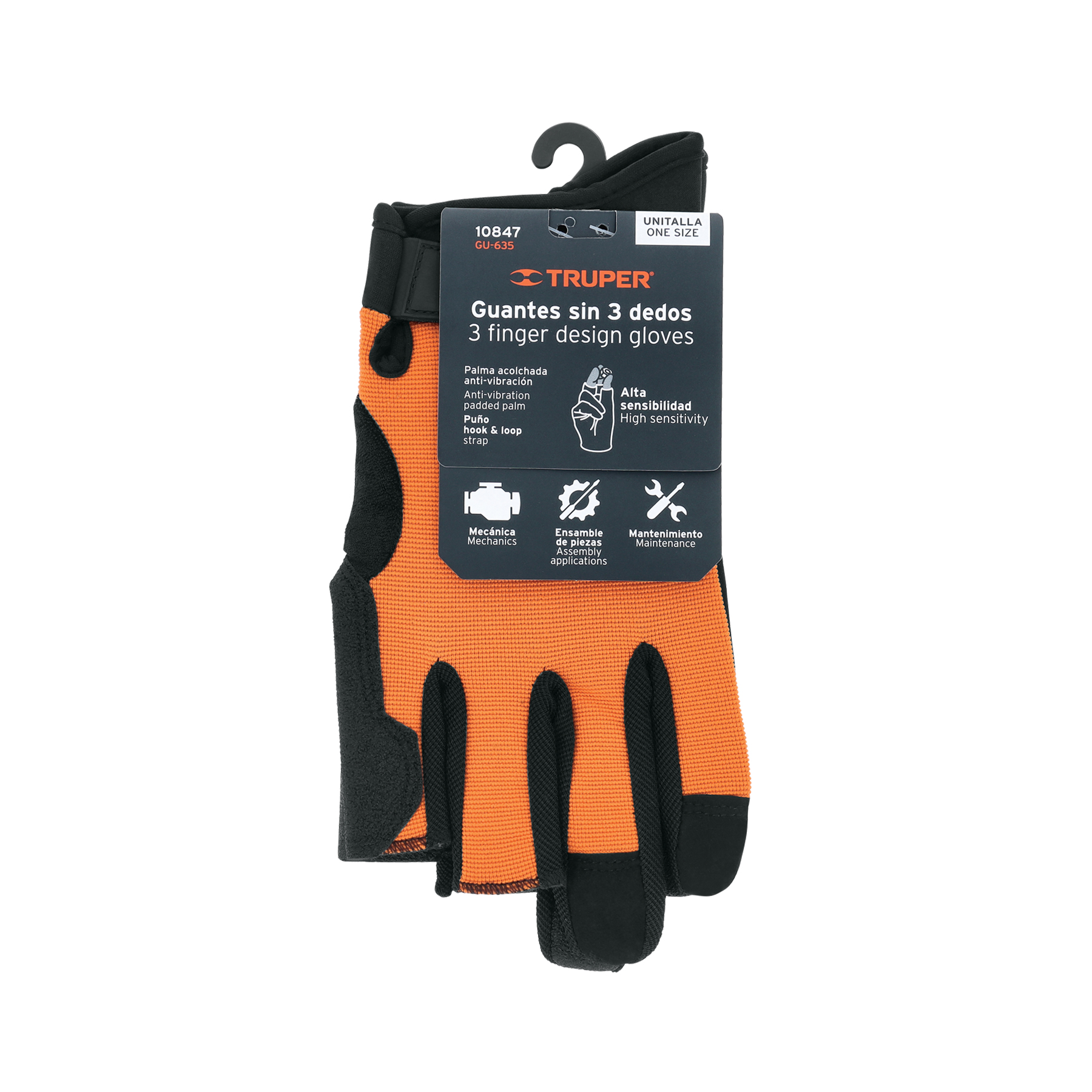 Guantes para mecánico, alta sensibilidad, unitalla, TRUPER - Imagen 2