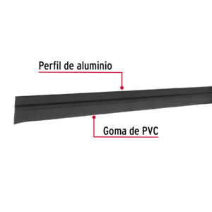 Alternative view of Guardapolvo fijo de 120 cm, negro, HERMEX