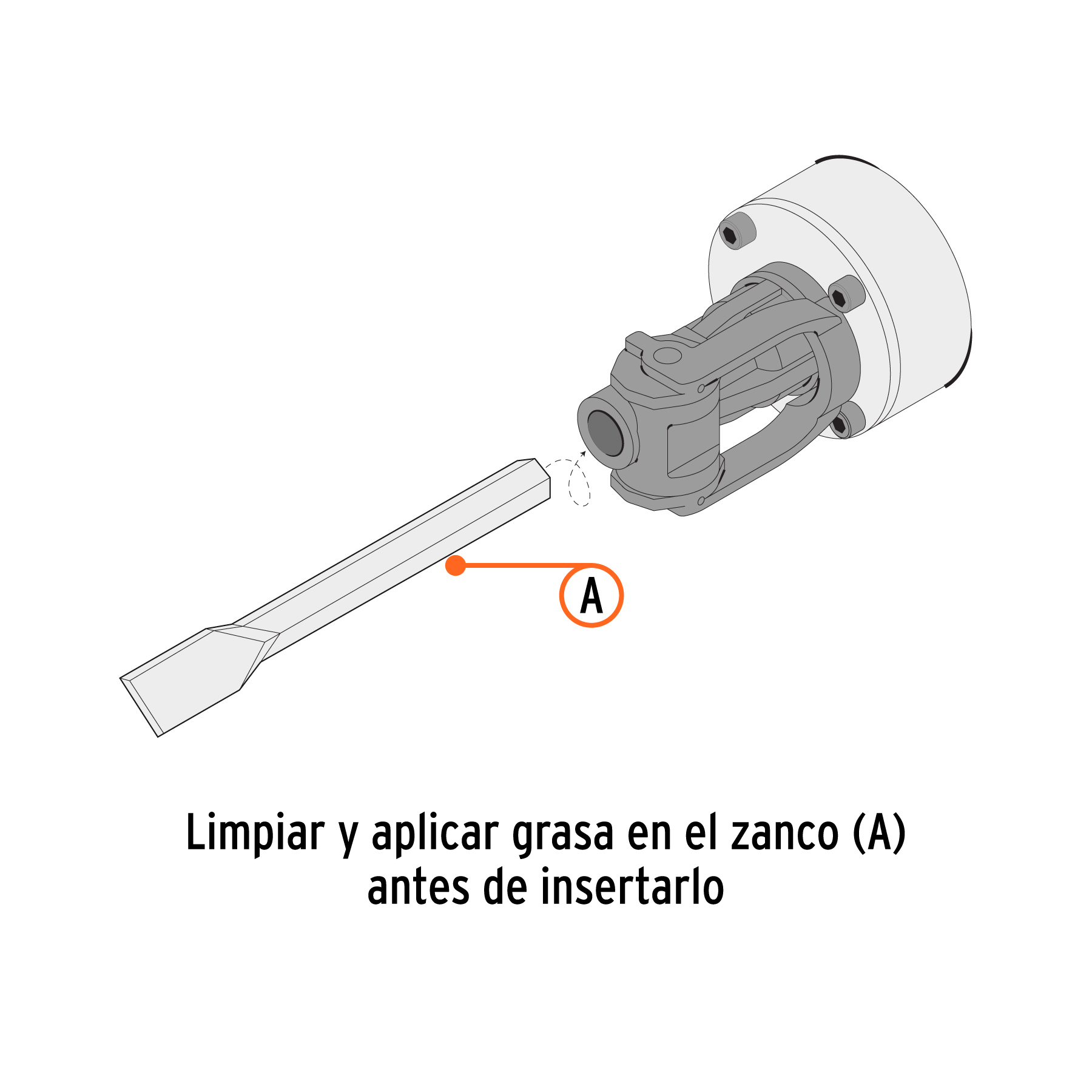 Cincel plano zanco hexagonal de 1-3/8' x 20', TRUPER - Imagen 3