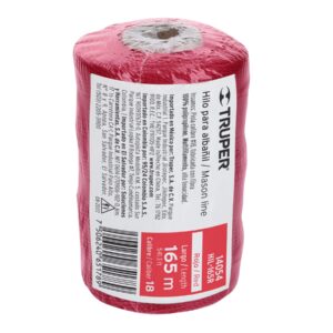 Carrete con 165 m de hilo para albañil rojo, TRUPER - Imagen 3