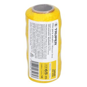 Carrete con 65 m de hilo para albañil amarillo, TRUPER - Imagen 3