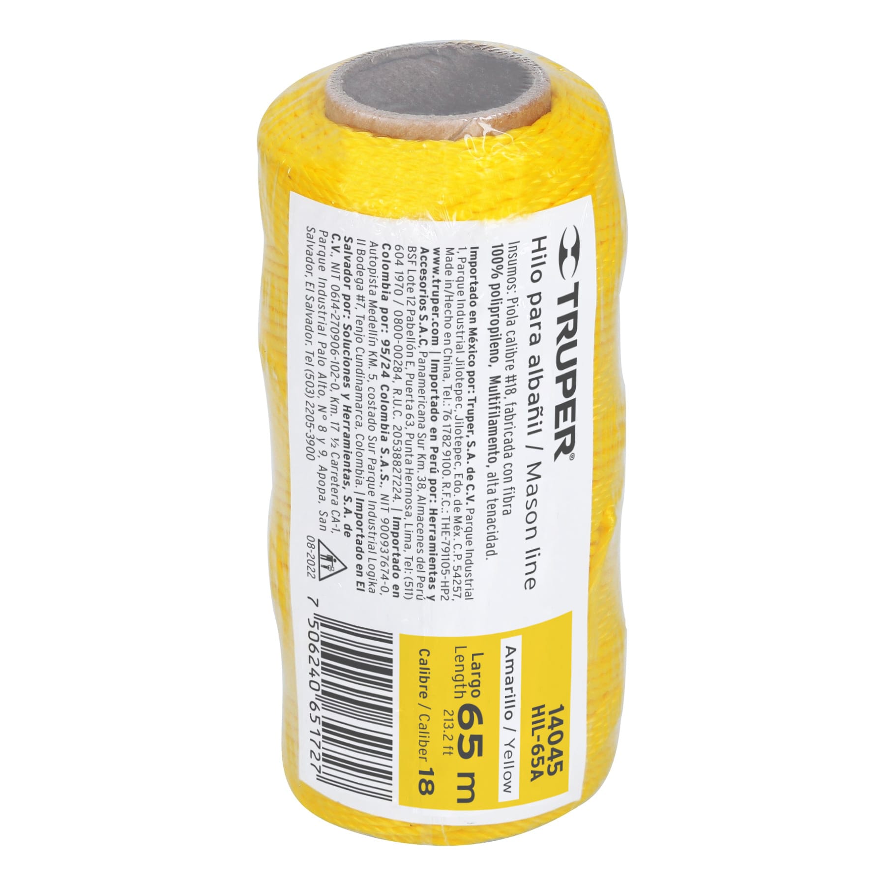 Carrete con 65 m de hilo para albañil amarillo, TRUPER - Imagen 3