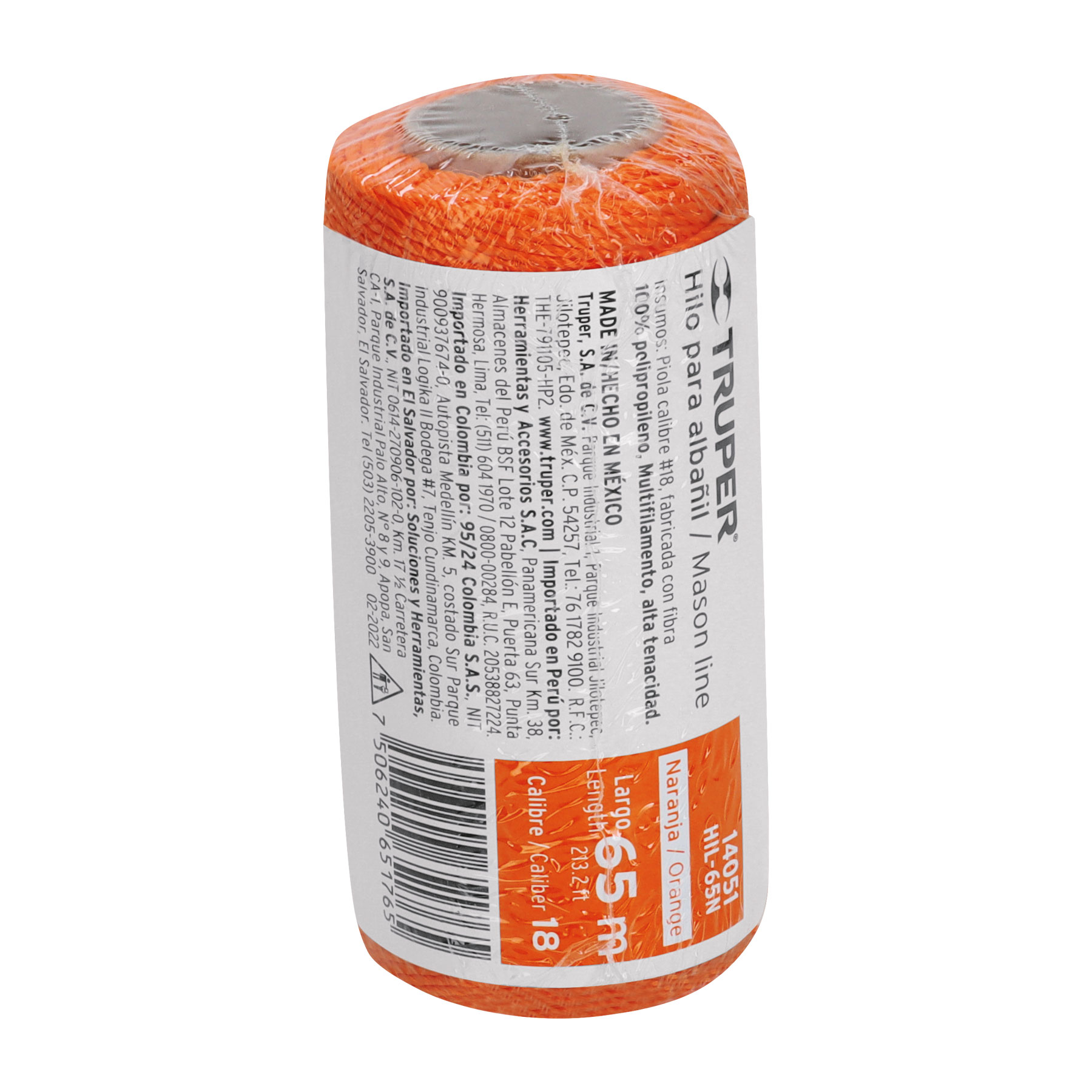 Carrete con 65 m de hilo para albañil naranja, TRUPER - Imagen 3