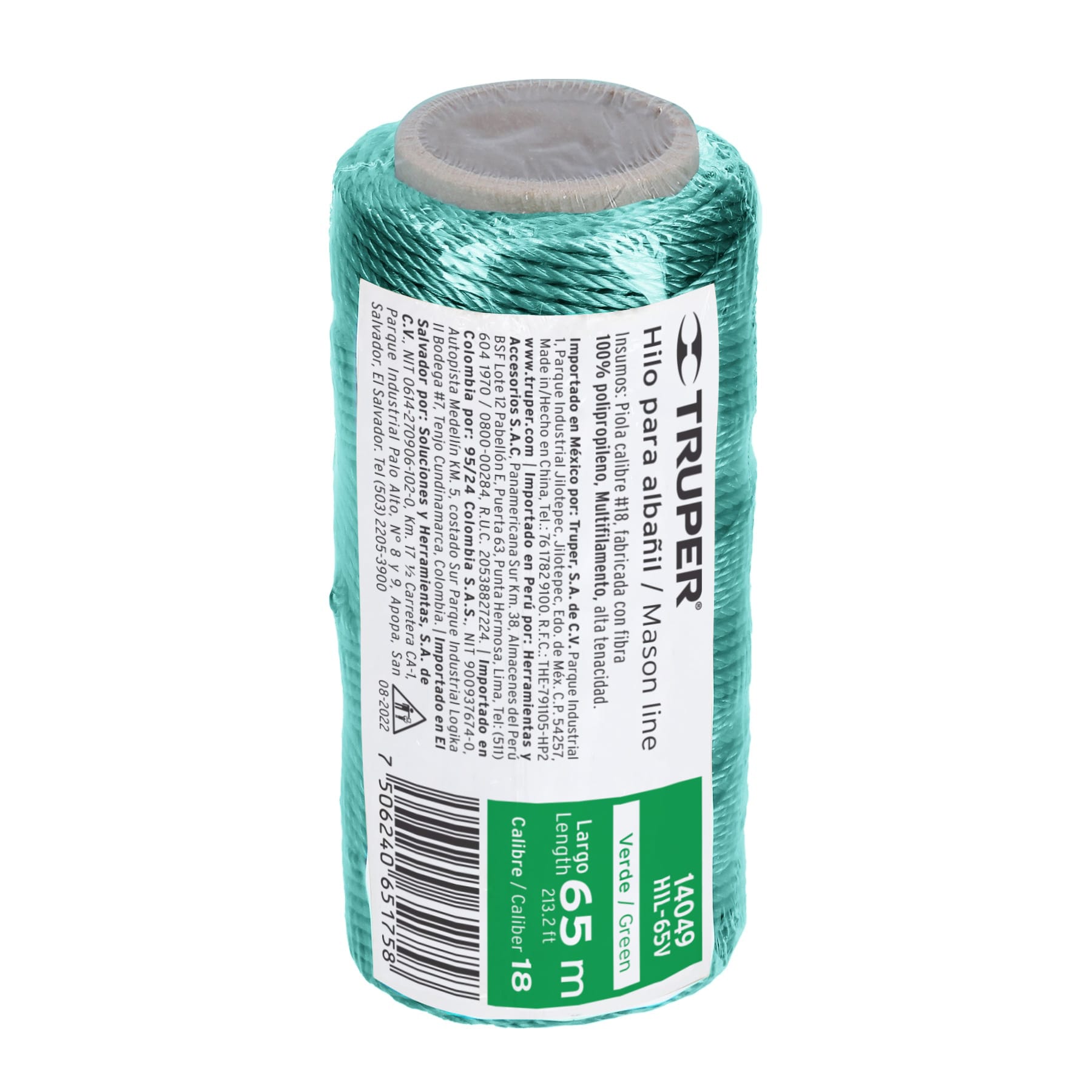 Carrete con 65 m de hilo para albañil verde, TRUPER - Imagen 3