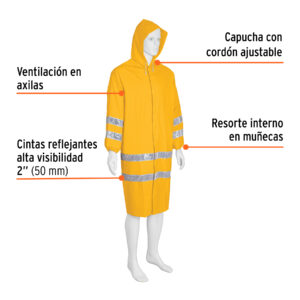 Alternative view of Gabardina impermeable doble capa con reflejante, G, TRUPER