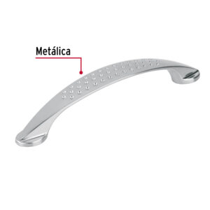 Alternative view of Jaladera de 128mm, línea Elipse, níquel, HERMEX
