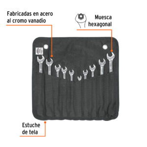 Alternative view of Jgo 10 llaves combinadas extralargas pulidas std y mm,EXPERT