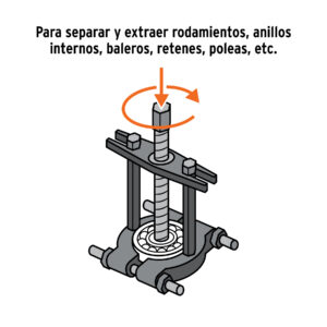 Juego extractores de baleros y poleas, 13 piezas, TRUPER - Imagen 3