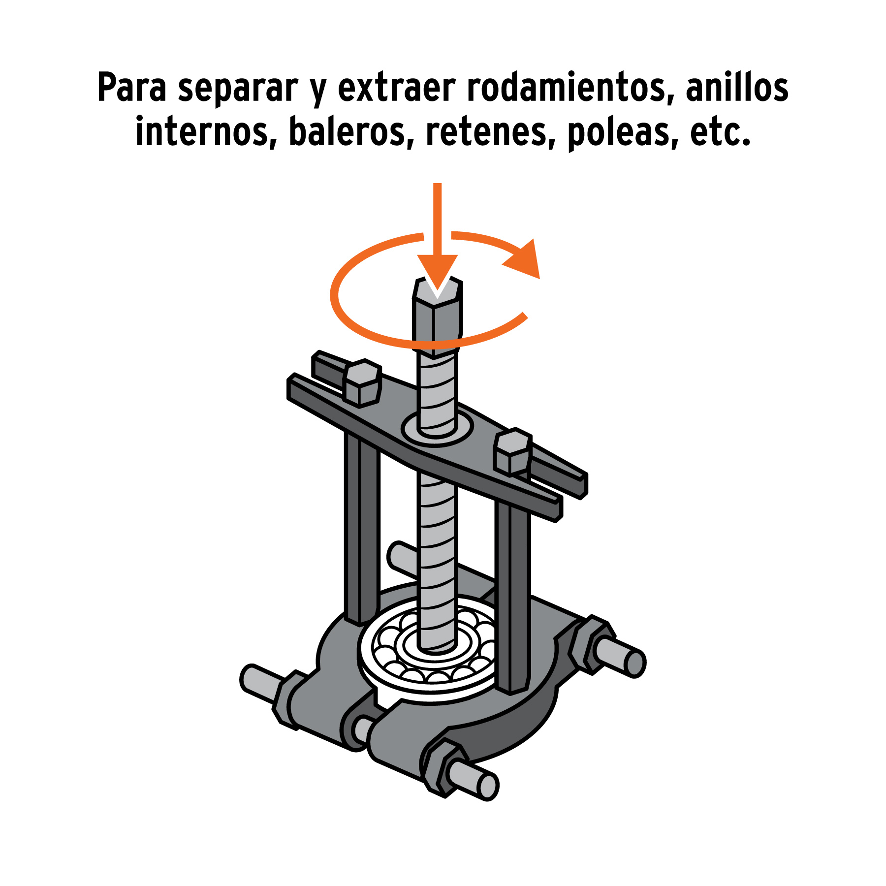 Juego extractores de baleros y poleas, 13 piezas, TRUPER - Imagen 3
