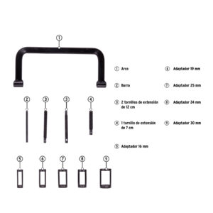 Alternative view of Juego de arco levanta válvulas, 10 piezas, TRUPER