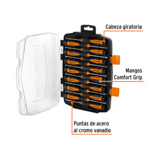 Alternative view of Juego con 15 desarmadores largos de precisión, TRUPER