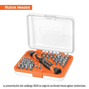 Desarmador de precisión con 42 puntas intercambiables