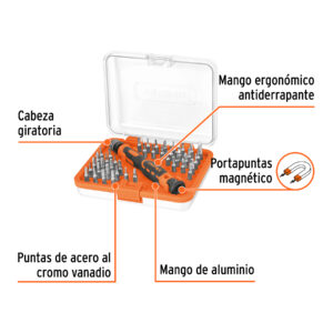 Desarmador de precisión con 42 puntas intercambiables - Imagen 3