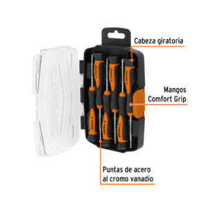 Alternative view of Juego con 6 desarmadores largos de precisión, TRUPER
