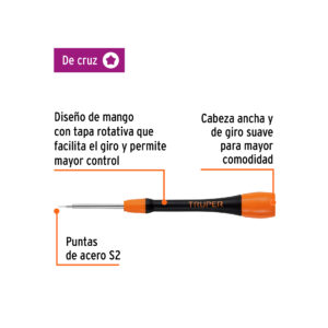 Alternative view of Desarmador de precisión pentalobe PL1 mango ergonómico