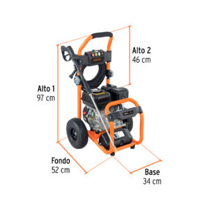 Alternative view of Hidrolavadora con motor a gasolina, 2,800 PSI, TRUPER