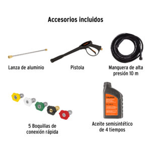 Hidrolavadora con motor a gasolina, 3,300 PSI, TRUPER - Imagen 4