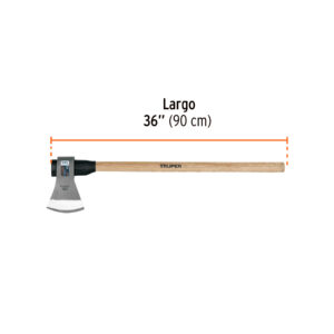 Hacha labor entera 4 lb, mango de madera 36', TRUPER - Imagen 3