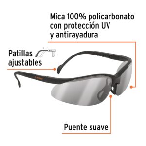 Alternative view of Lentes de seguridad espejo plata, TRUPER Vision