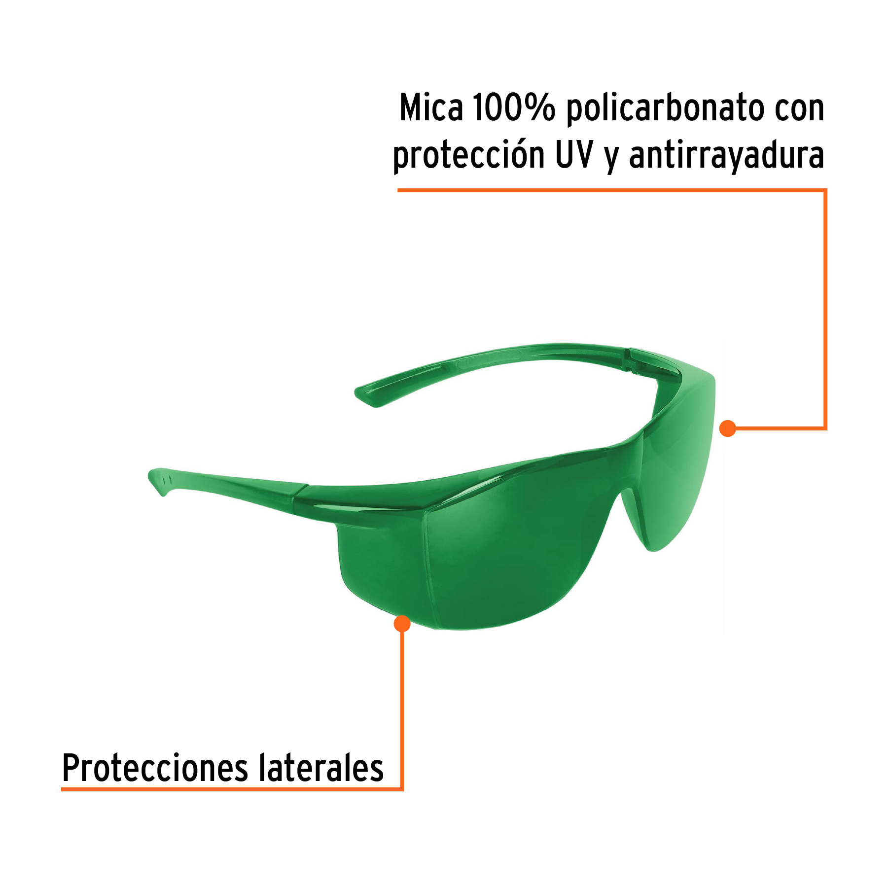 Lentes de seguridad verdes, TRUPER Ultralite - Imagen 2