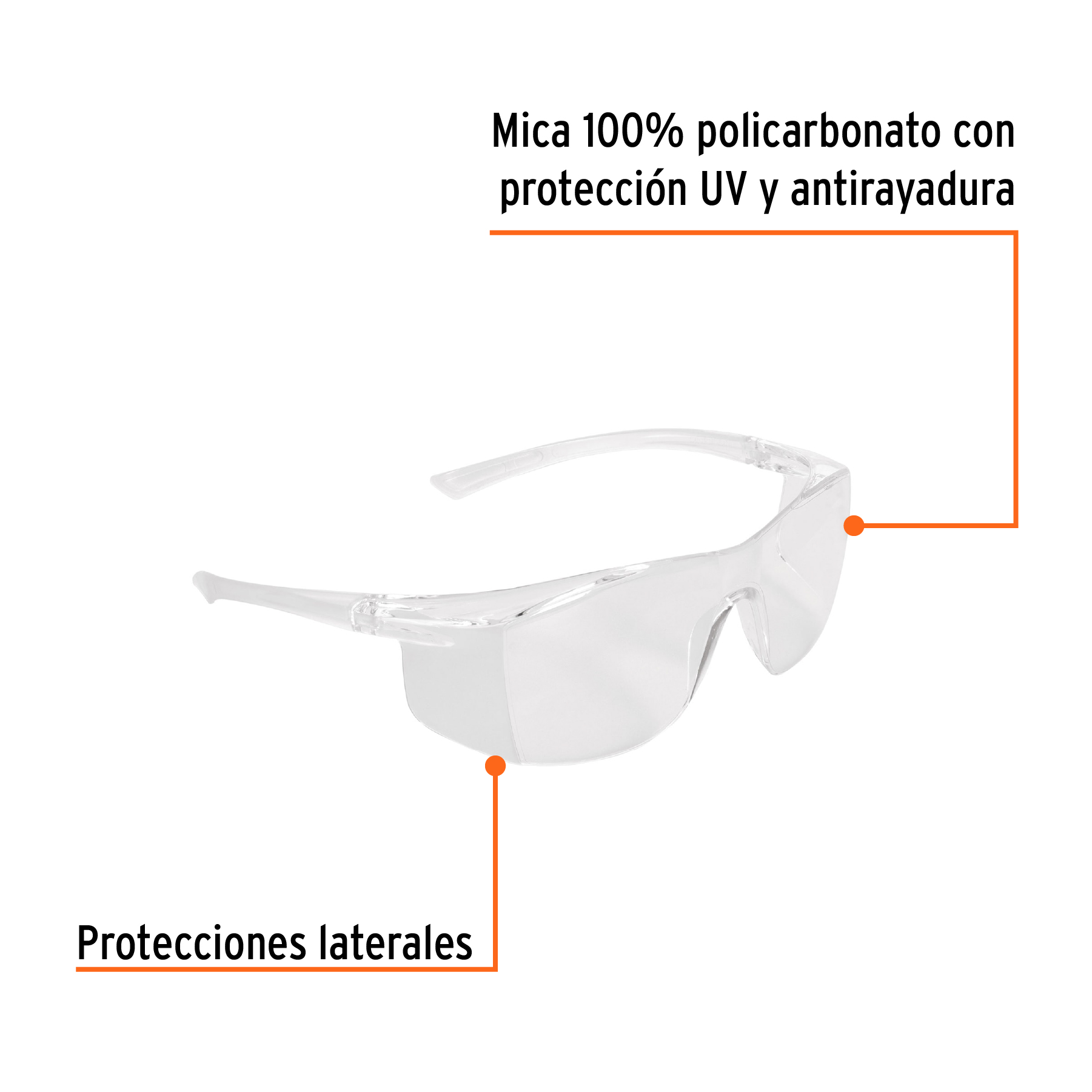 Lentes de seguridad transparentes con antiempaño, Ultralite - Imagen 2