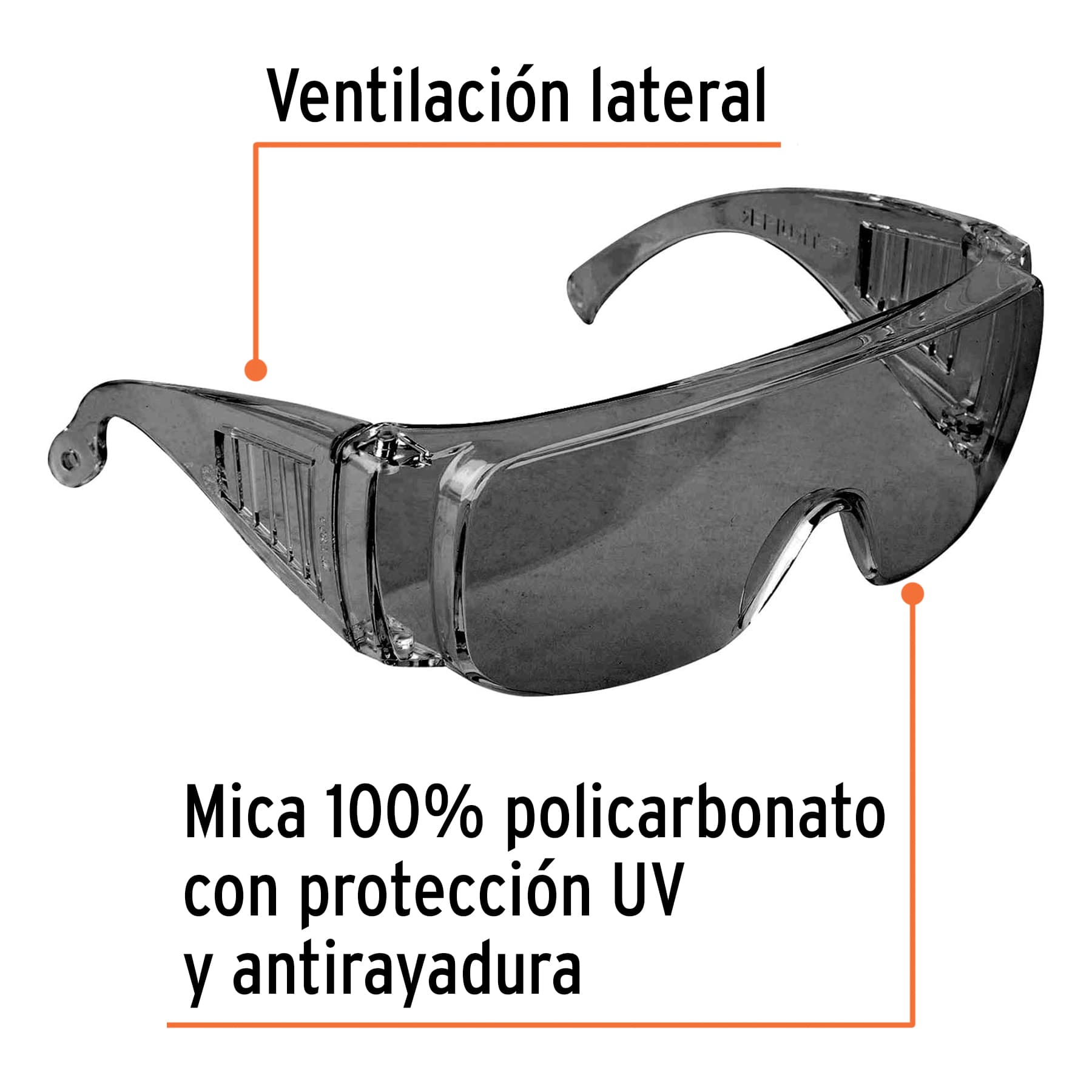 Lentes de seguridad grises, TRUPER Safe - Imagen 2