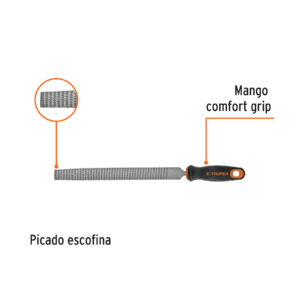 Alternative view of Lima escofina 10' con mango Comfort Grip, TRUPER