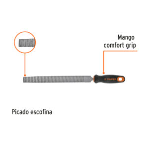 Alternative view of Lima escofina 6' con mango Comfort Grip, TRUPER