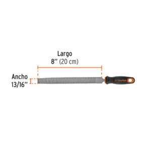 Lima escofina 8' con mango Comfort Grip, TRUPER - Imagen 3