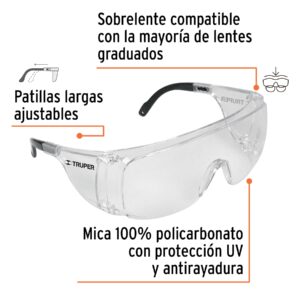 Sobrelentes de seguridad transparentes, TRUPER Safe - Imagen 2