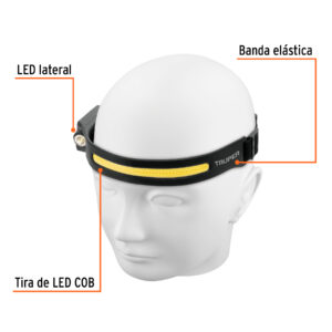 Linterna de minero LED 350 lm con sensor, recargable, TRUPER - Imagen 3