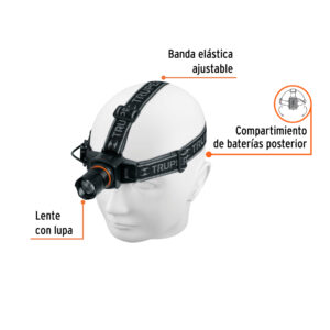 Alternative view of Linterna de minero LED 160 lm, recargable, TRUPER EXPERT