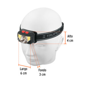 Linterna de minero LED 270 lm con sensor recargable, TRUPER - Imagen 3