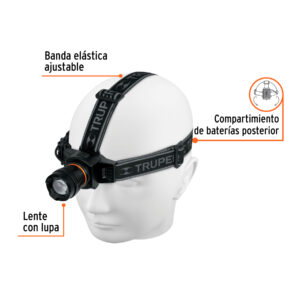 Alternative view of Linterna de minero LED 430 lm, recargable, TRUPER EXPERT