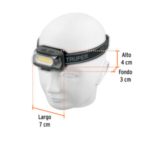 Linterna de minero LED 460 lm con sensor, recargable, TRUPER - Imagen 3