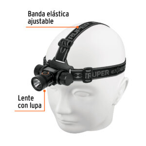 Alternative view of Linterna de minero LED 500 lm, recargable, TRUPER EXPERT