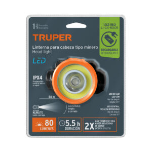 Linterna de minero LED 80 lm, recargable, TRUPER - Imagen 6