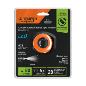 Linterna de minero LED 80 lm, recargable, TRUPER EXPERT - Imagen 6