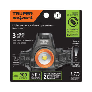 Linterna de minero LED 900 lm, recargable, TRUPER EXPERT - Imagen 5