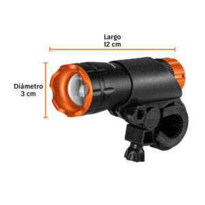 Alternative view of Linterna delantera para bicicleta, 140 lm, recargable