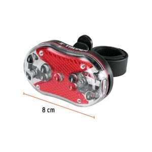 Linterna trasera para bicicleta 9 LEDs con 2 pilas AAA - Imagen 5